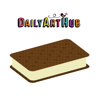 FREE Vanilla Ice Cream Sandwich Clip Art
