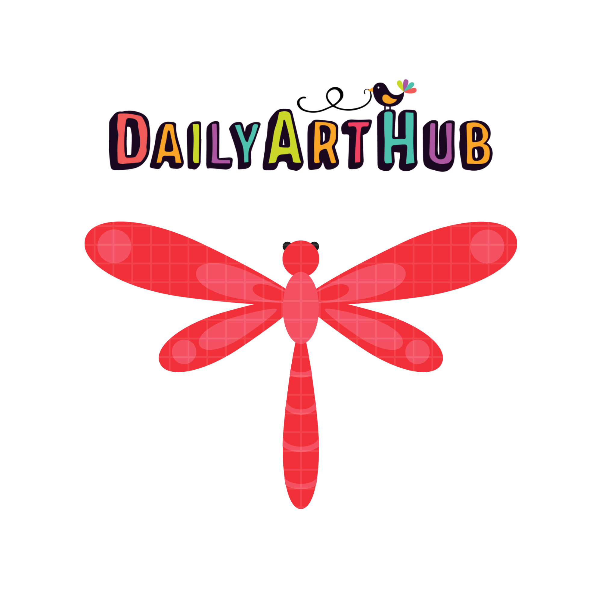 FREE Red Dragonfly Clip Art