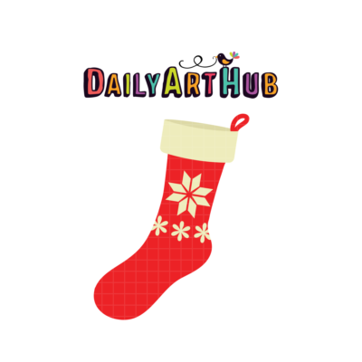 FREE Red Christmas Stocking Clip Art
