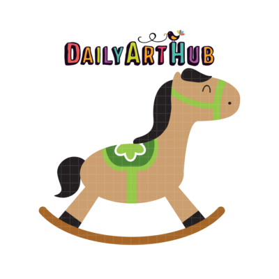 FREE Brown Rocking Horse Clip Art