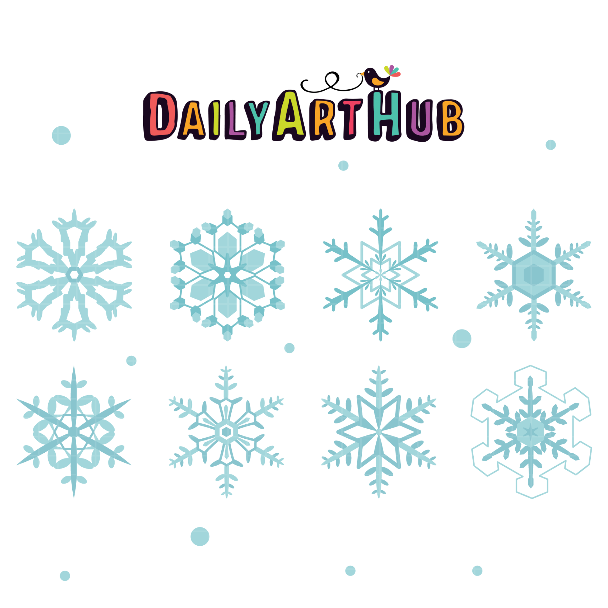 Snowflakes Clip Art Set