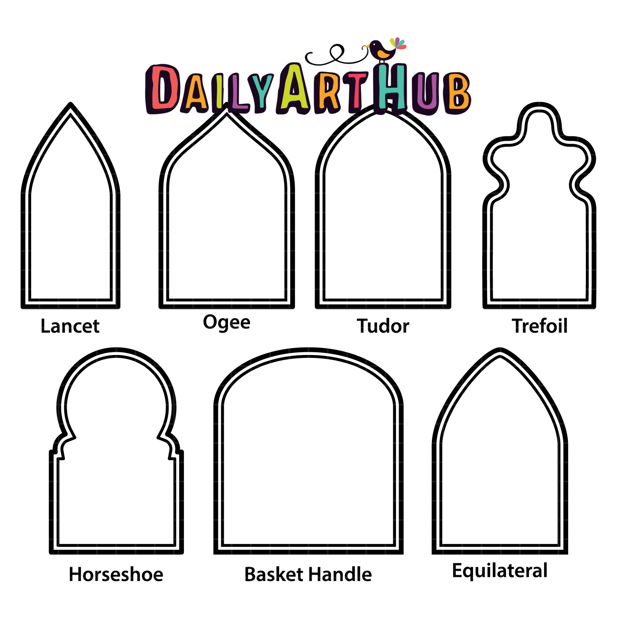 Architectural Arches Clip Art Set