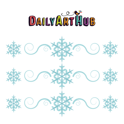 FREE Snowflake Border Clip Art