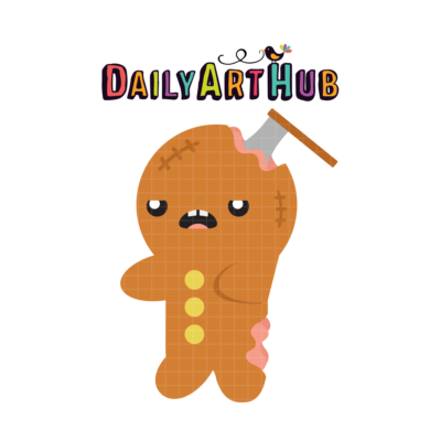 FREE Zombie Gingerbread Axe Clip Art