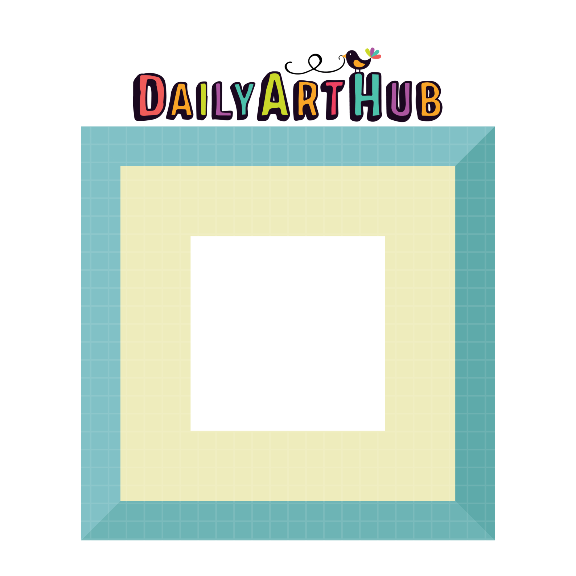 FREE Blue Square Frame Clip Art