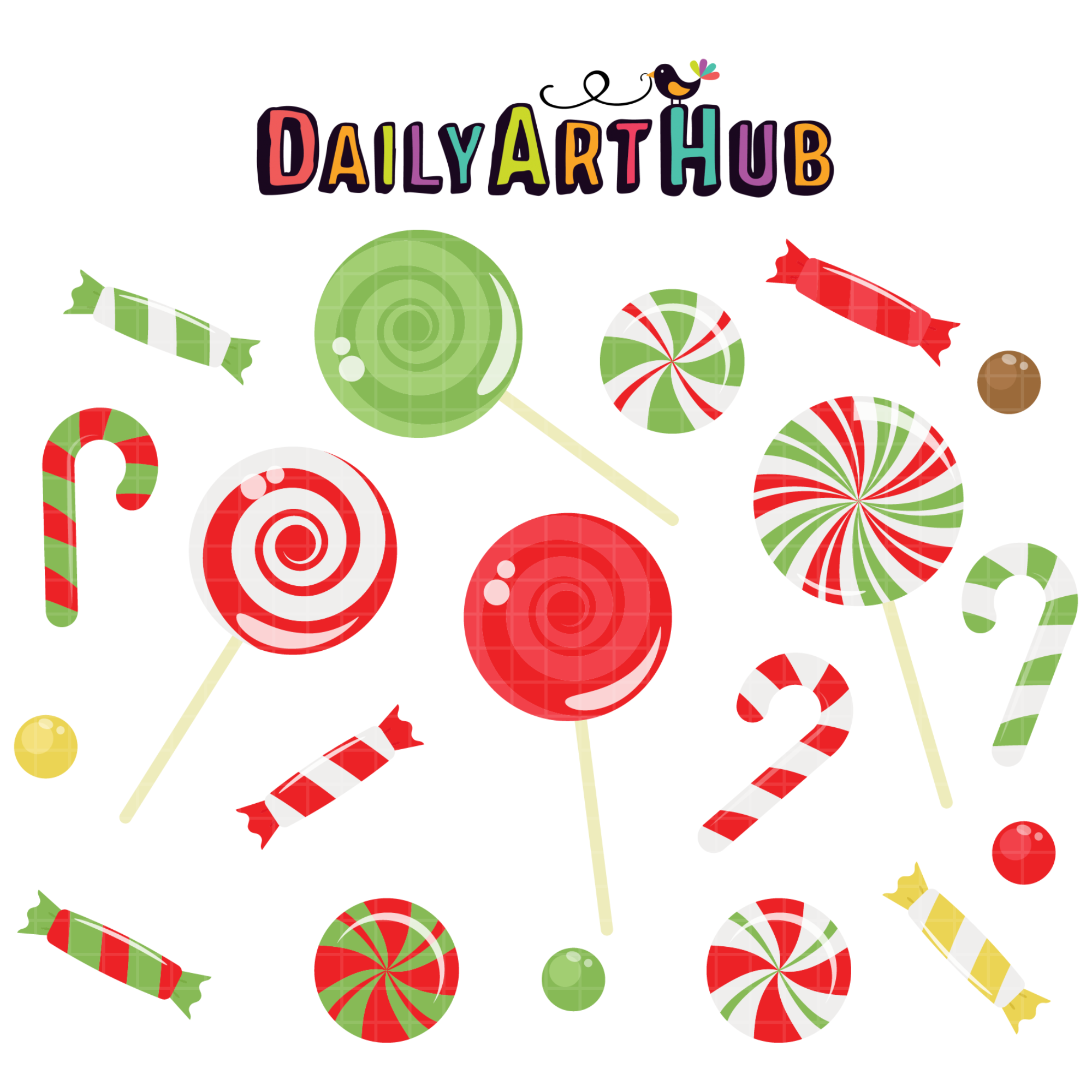 Christmas Candies Clip Art Set