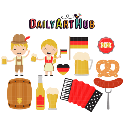 Octoberfest Fun Clip Art Set